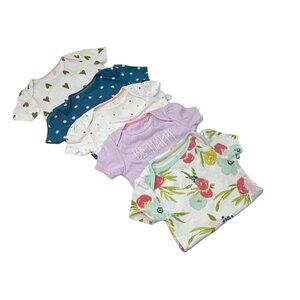 Baby‎ Girl's - 5 Short Sleeve Body Suits - Size 3-6 M